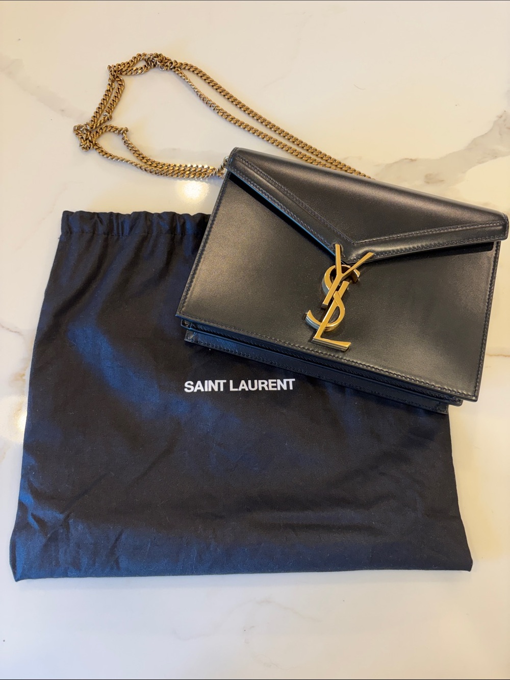 Saint Laurent Black Leather Shoulder Bag - Brand New